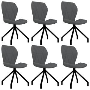 Jedálenské stoličky 6 ks sivé umelá koža