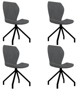 Jedálenské stoličky 4 ks sivé umelá koža