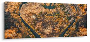 Obraz - Rieka v tvare srdca (120x50 cm)