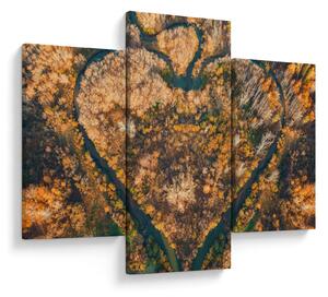 Obraz - Rieka v tvare srdca (90x60 cm)