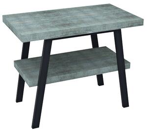 Sapho TWIGA umývadlový stolík 80x72x50 cm, čierna mat/aquamarine