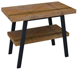 Sapho TWIGA umývadlový stolík 80x72x50 cm, čierna mat/old wood