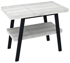 Sapho TWIGA umývadlový stolík 80x72x50 cm, čierna mat/dub starobiely