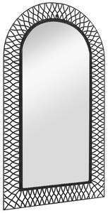 Nástenné zrkadlo oblúkové 60x110 cm čierne