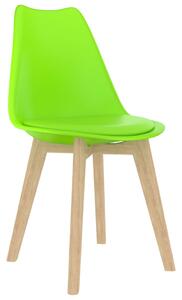 Jedálenské stoličky 4 ks, zelené, plast