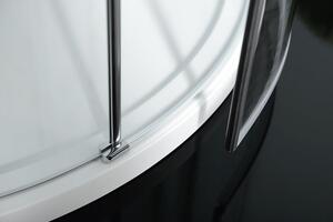 Polysan ZOOM LINE štvrťkruhová sprchová zástena 900x900mm, číre sklo, pravá