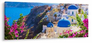 Obraz - Santorini, Grécko (120x50 cm)