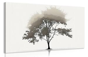 Obraz minimalistický listnatý strom