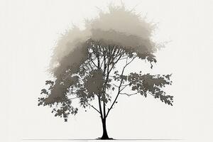 Obraz minimalistický listnatý strom