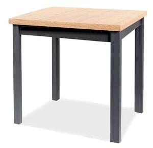Jedálenský stôl Alfred (dub + čierna) (pre 4 osoby). Vlastná spoľahlivá doprava až k Vám domov. 1049841