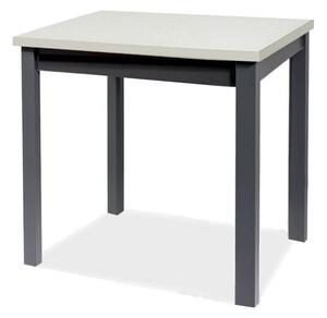 Jedálenský stôl Alfred (biela matná + čierna) (pre 4 osoby). Vlastná spoľahlivá doprava až k Vám domov. 1049838