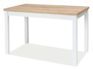 Jedálenský stôl Alfred (dub + biela) (pre 4 osoby). Vlastná spoľahlivá doprava až k Vám domov. 1049852