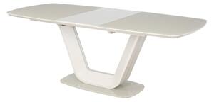 Rozkladací jedálenský stôl 160-220 cm Amanda (krémová + krémová) (pre 8 a viac osôb). Vlastná spoľahlivá doprava až k Vám domov. 1049883