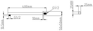 Sapho, SPY podomietková sprchová súprava s pákovou batériou, 2 výstupy, čierna matná, PY42/15-02