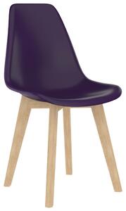 Jedálenské stoličky 6 ks, fialové, plast