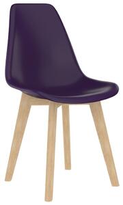 Jedálenské stoličky 4 ks, fialové, plast