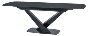 Rozkladací jedálenský stôl 160-220 cm Carmen (čierna + čierna) (pre 8 a viac osôb). Vlastná spoľahlivá doprava až k Vám domov. 1050009