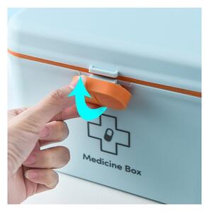 SUPPLIES BOX Organizér, krabička na lieky v modrej farbe