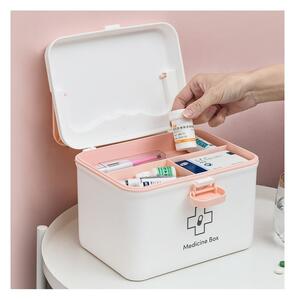 SUPPLIES BOX Organizér, krabička na lieky v bielej farbe