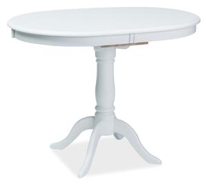 Rozkladací jedálenský stôl 100-129 cm Dani (biela + biela) (pre 4 až 6 osôb). Vlastná spoľahlivá doprava až k Vám domov. 1050093
