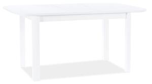 Rozkladací jedálenský stôl 105-140 cm Daniel (biela matná + biela matná) (pre 4 až 6 osôb). Vlastná spoľahlivá doprava až k Vám domov. 1050098