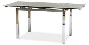 Rozkladací jedálenský stôl 110-170 cm Gerardo (sivá + chrómová) (pre 4 až 6 osôb). Vlastná spoľahlivá doprava až k Vám domov. 1050185