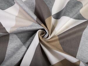 Biante Zamatová obliečka na vankúš Tamara TMR-022 Sivo-hnedo-béžové trojuholníky 30 x 50 cm