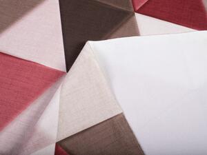 Biante Zamatový behúň na stôl Tamara TMR-021 Vínovo-hnedo-béžové trojuholníky 20x120 cm