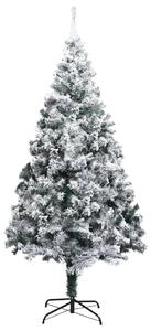 Zasnežený umelý vianočný stromček zelený 240 cm PVC