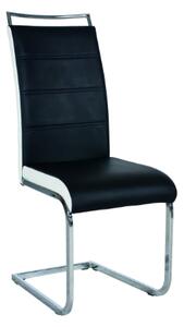 Jedálenská stolička Harold (čierna + biela + chrómová). Vlastná spoľahlivá doprava až k Vám domov. 1050217