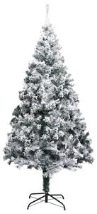 Zasnežený umelý vianočný stromček zelený 180 cm PVC