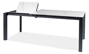 Rozkladací jedálenský stôl 120-180 cm Marissa (biela + čierna) (pre 4 až 8 osôb). Vlastná spoľahlivá doprava až k Vám domov. 1050489