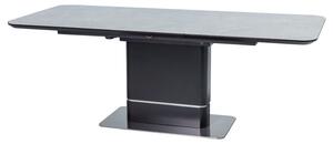 Rozkladací jedálenský stôl 160-210 cm Peris (sivá + čierna) (pre 8 a viac osôb). Vlastná spoľahlivá doprava až k Vám domov. 1050697