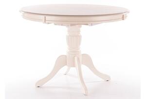 Rozkladací jedálenský stôl 106-141 cm Oliner (krémová) (pre 4 až 6 osôb). Vlastná spoľahlivá doprava až k Vám domov. 1050662