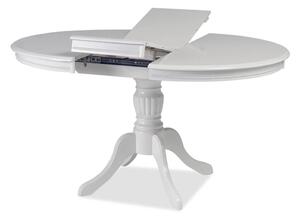 Rozkladací jedálenský stôl 106-141 cm Oliner (biela) (pre 4 až 6 osôb). Vlastná spoľahlivá doprava až k Vám domov. 1050663