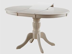 Rozkladací jedálenský stôl 106-141 cm Oliner (krémová) (pre 4 až 6 osôb). Vlastná spoľahlivá doprava až k Vám domov. 1050662