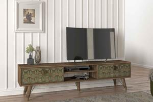 Dizajnový TV stolík Asher 180 cm vzor orech