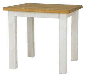 Jedálenský stôl 80 cm Panteo (medovohnedá + patinovaná borovica) (pre 4 osoby). Vlastná spoľahlivá doprava až k Vám domov. 1050730