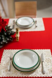 Dekorstudio Luxusné Vianočné prestieranie na stôl s hviezdami zlaté SW29 - sada 2 kusy