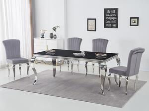 Jedálenský stôl 150 cm Pria (čierna + chrómová) (pre 4 až 6 osôb). Vlastná spoľahlivá doprava až k Vám domov. 1050746