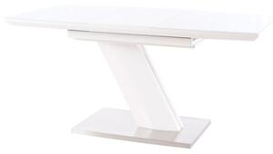 Rozkladací jedálenský stôl 120-160 cm Thresa (biela + biela) (pre 4 až 6 osôb). Vlastná spoľahlivá doprava až k Vám domov. 1050912