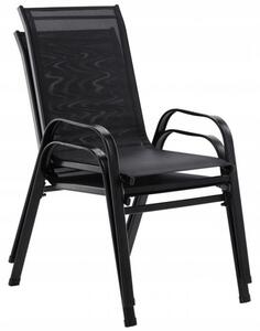 Záhradné stoličky čierne 2 ks | jaks