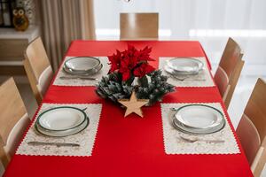 Dekorstudio Luxusné Vianočné prestieranie na stôl s hviezdami zlaté SW5 - sada 2 kusy