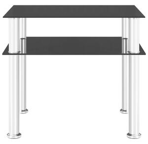 Bočný stôl čierny 45x50x45 cm tvrdené sklo