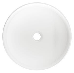 Invena Limnos, okrúhle umývadlo na dosku 36x36x13 cm, biela, INV-CE-59-001-W