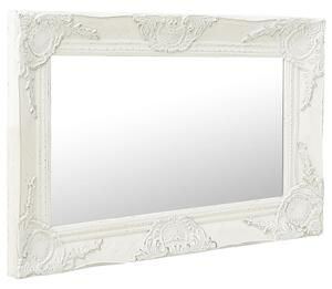 Nástenné zrkadlo v barokovom štýle 60x40 cm biele