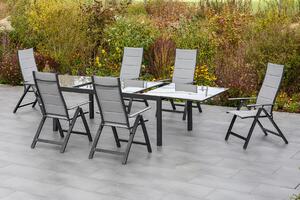 ZÁHRADNÝ STÔL, kov, sklo, 150-220/90/75 cm Gardenson - Online Only záhrada, Online Only
