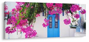 Obraz - Tradičný grécky dom (120x50 cm)