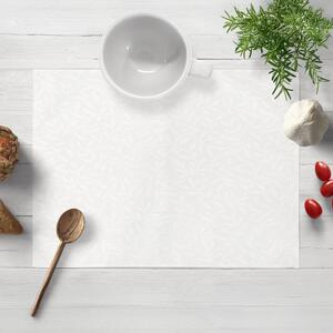 Biante Dekoračné prestieranie na stôl Sofia SF-001 Biele vyrazené vetvičky s lístkami 30x40 cm
