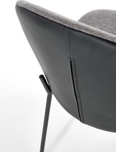 Halmar K471 jedálenská stolička šedá/čierna